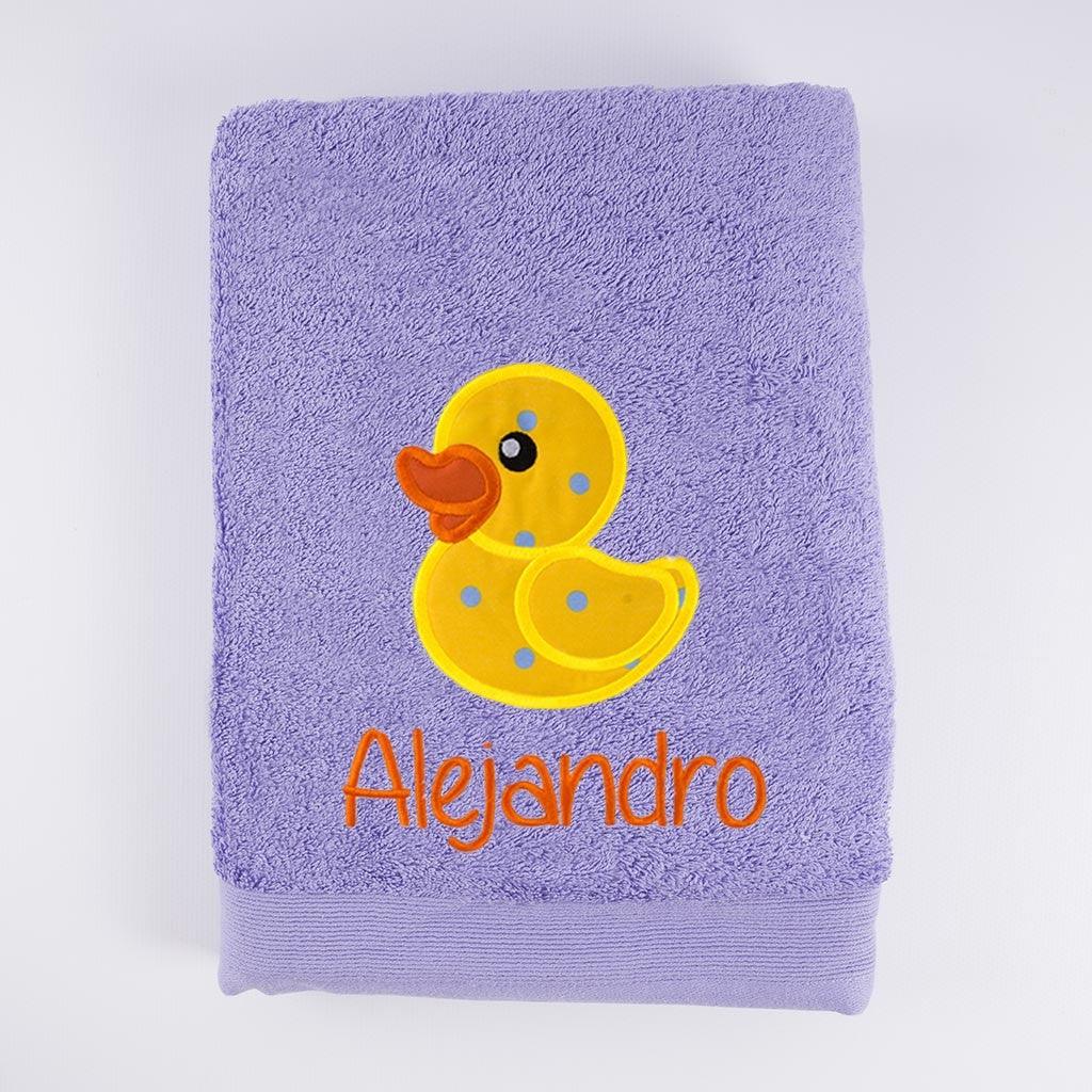 Toallas Personalizadas Bordadas Patito de Goma Nanetes