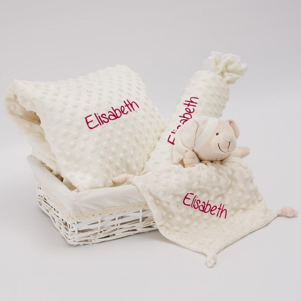 Manta y Doudou y Caramelo 3 piezas Basic Nanetes - Nanetes #