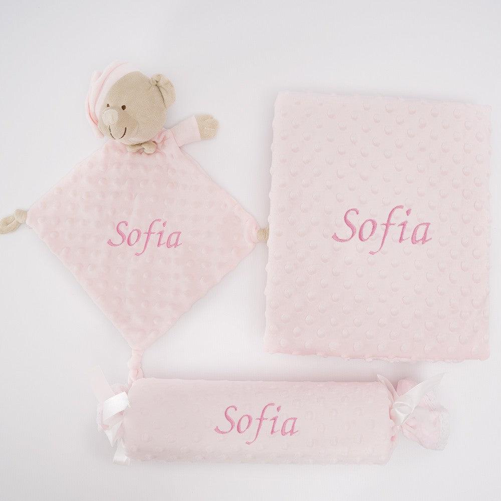 Manta y Doudou y Caramelo 3 piezas Basic Nanetes - Nanetes #