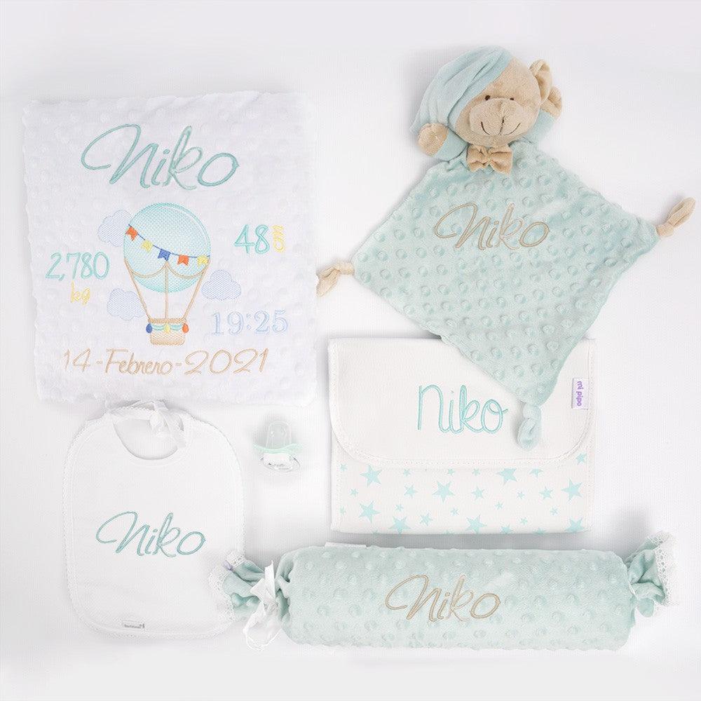 Cesta Regalo Datos Nacimiento Globo Completa Nanetes - Nanetes #