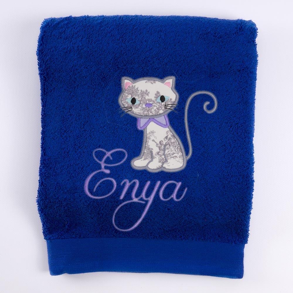 Toallas Personalizadas Infantiles Bordada Gato Nanetes - Nanetes #