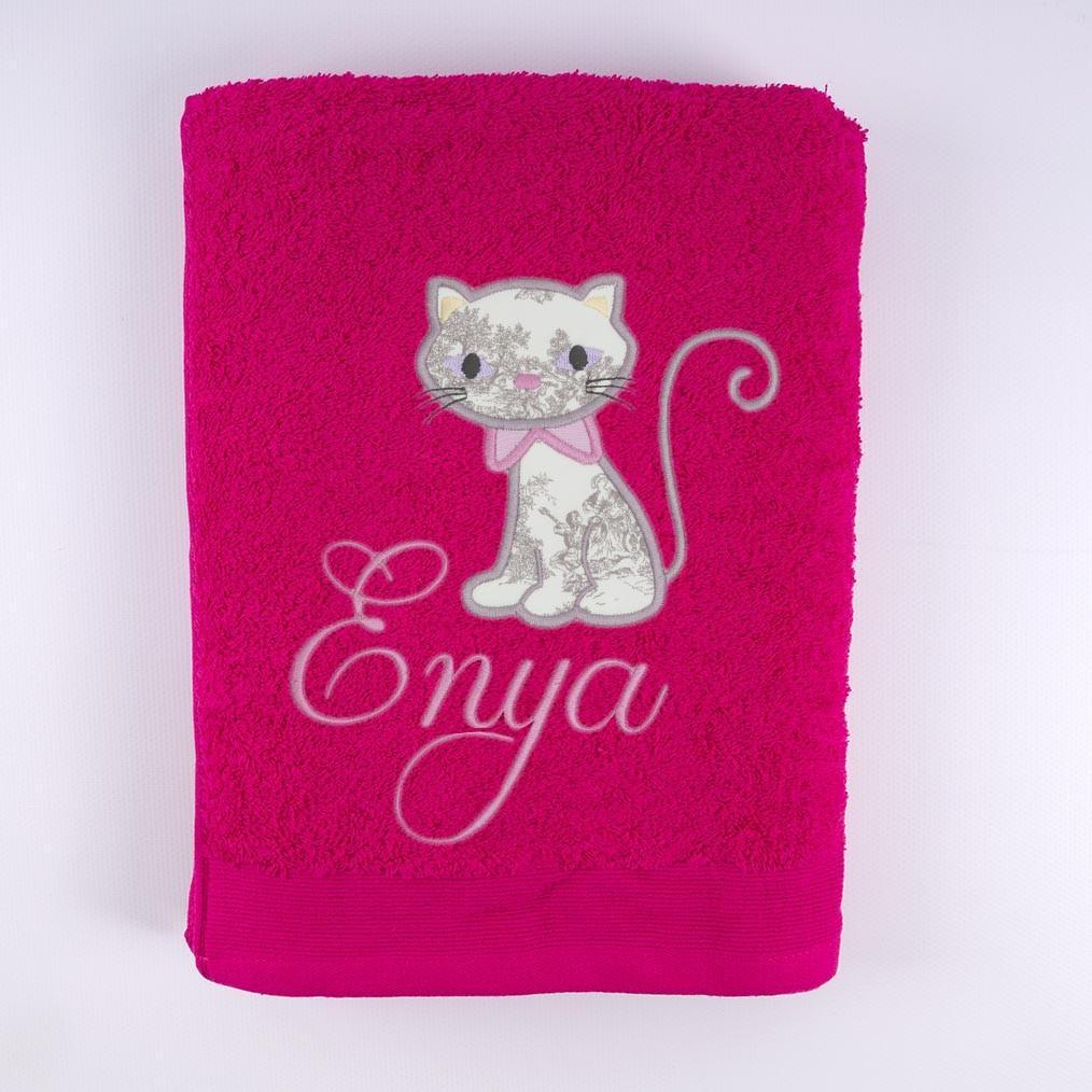 Toallas Personalizadas Infantiles Bordada Gato Nanetes - Nanetes #