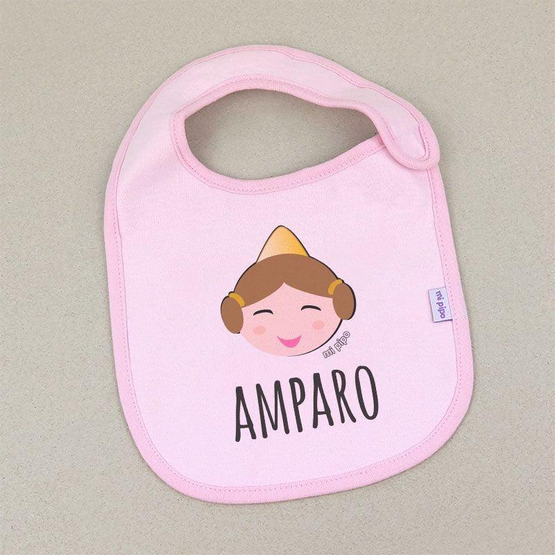 Babero Bebé Fallera con Nombre Mi Pipo - Nanetes #