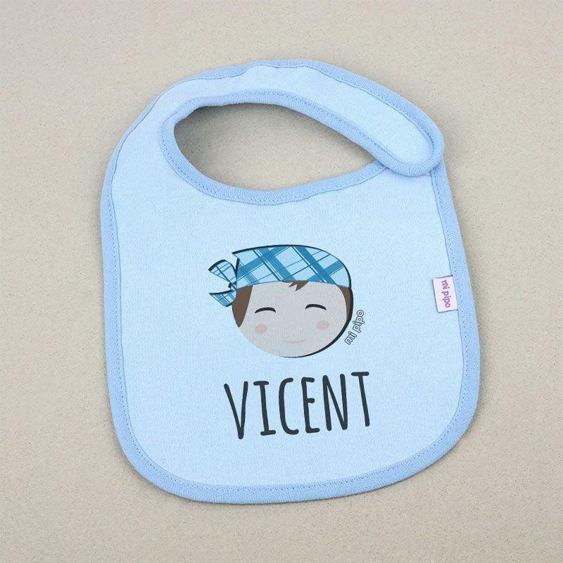 Babero Bebé Fallero con Nombre Mi Pipo - Nanetes #