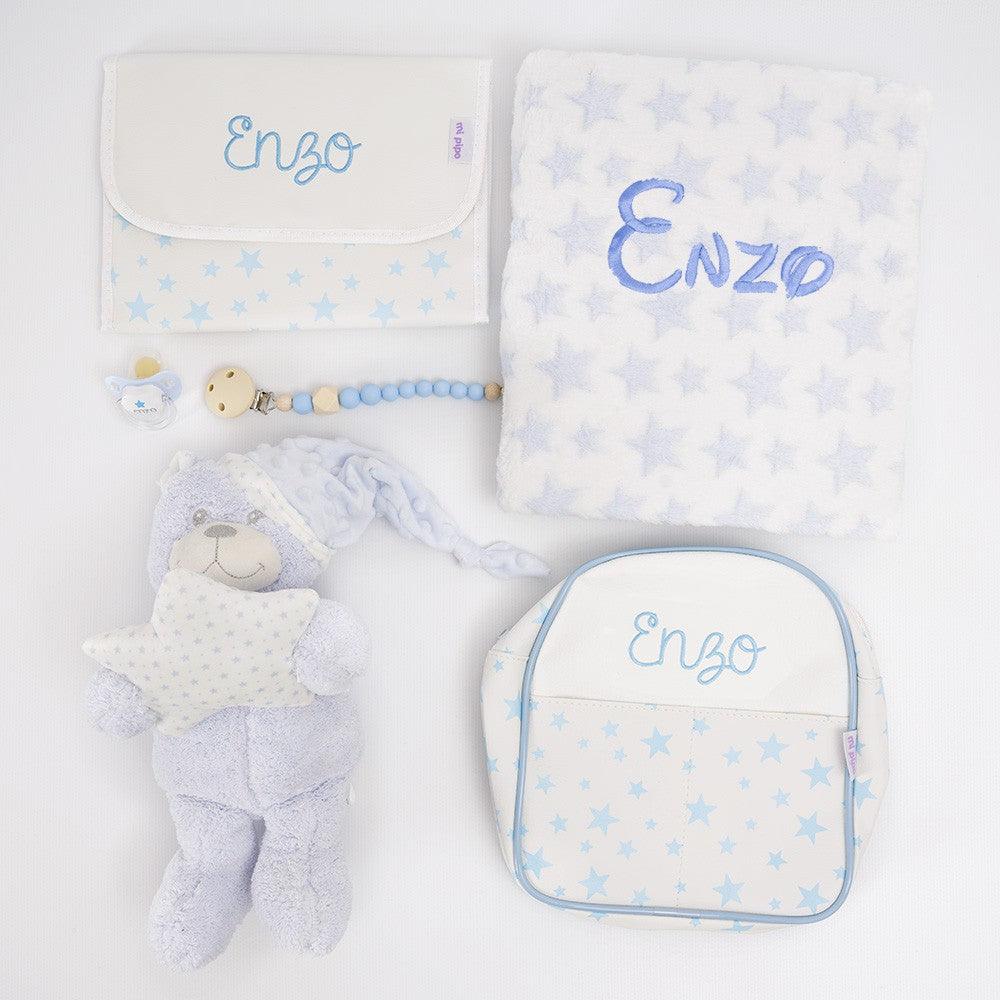 Cesta Regalo Bebé Personalizada Osito Estrella Mochila Nanetes - Nanetes #