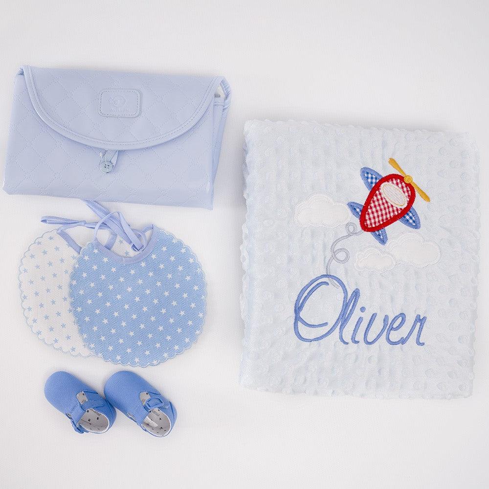 Cesta Regalo Bebe Personalizada Avion en las Nubes Nanetes - Nanetes #