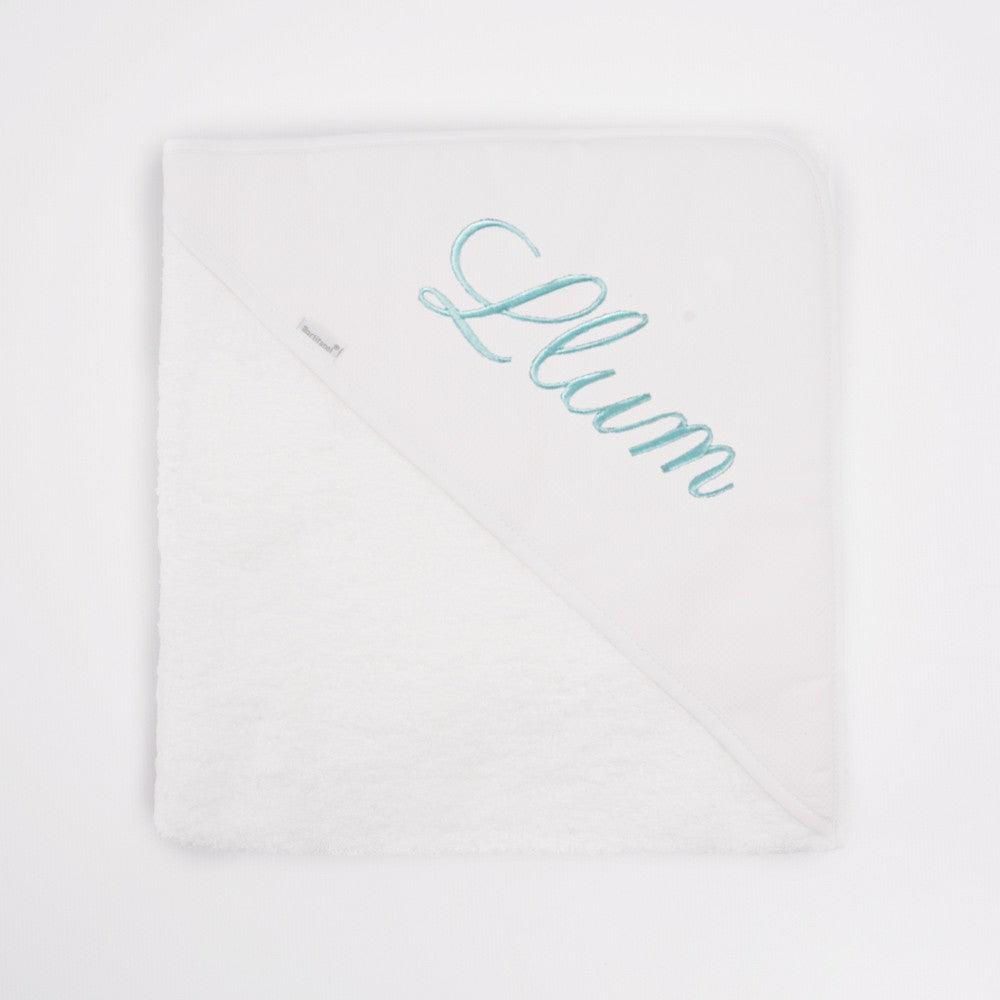 Capa de Baño Bebé Personalizada Algodón Ribete Blanco Nanetes - Nanetes #