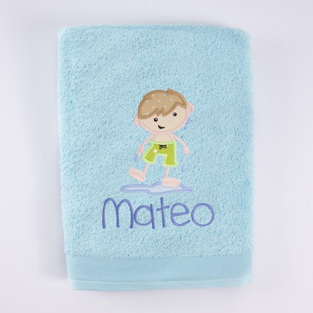 Toalla Personalizada Bordada Playa Niño Nanetes