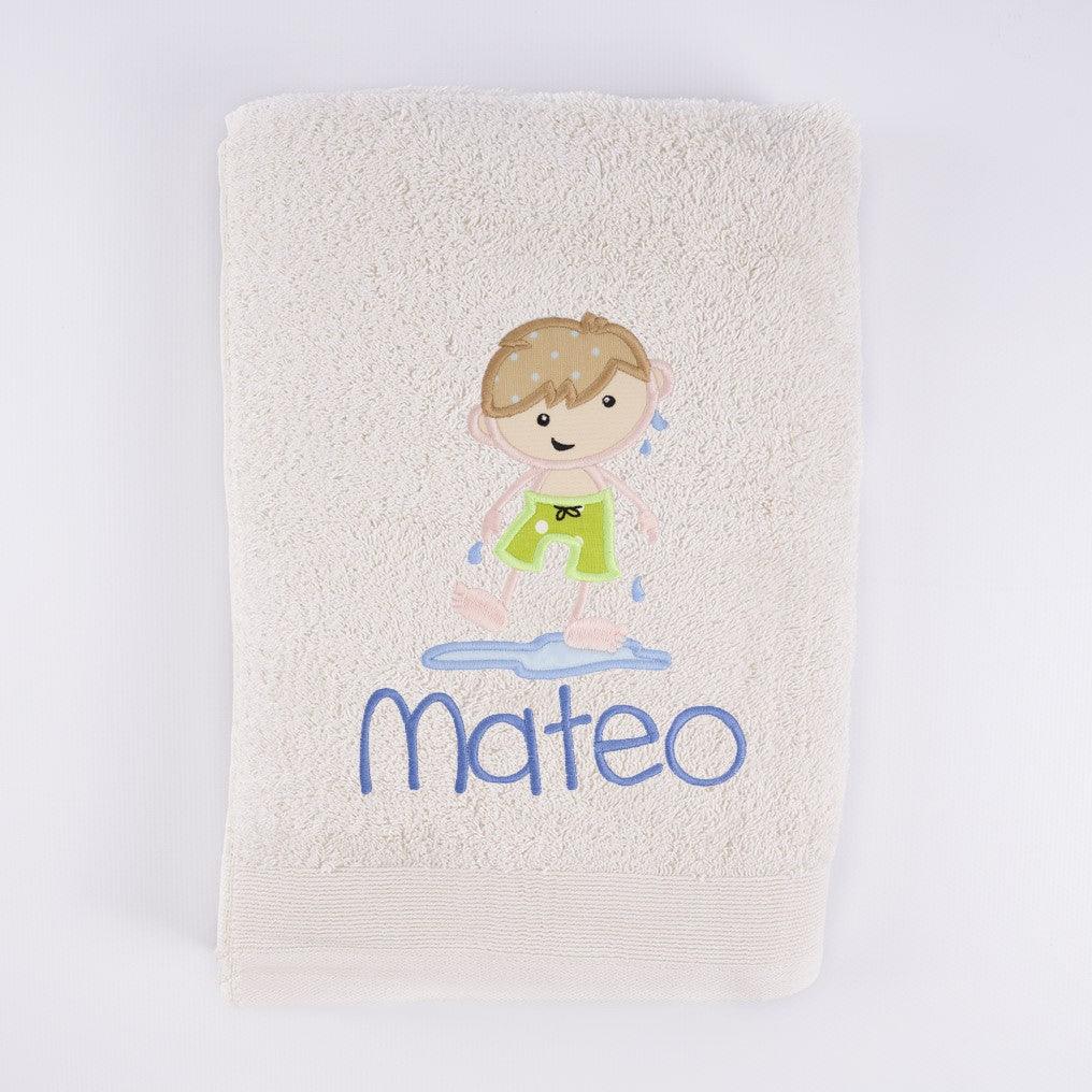 Toalla Personalizada Bordada Playa Niño Nanetes