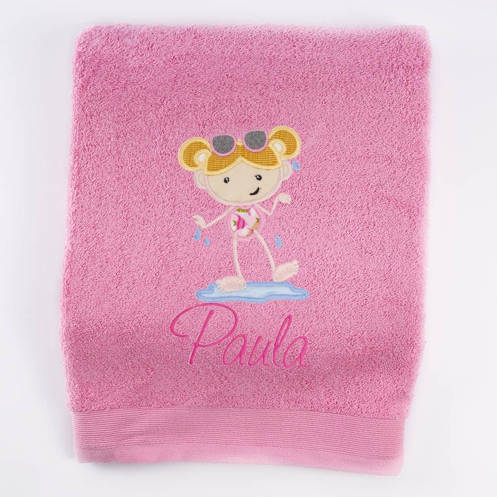 Toalla Personalizada Niña Verano PLaya Nanetes - Nanetes #