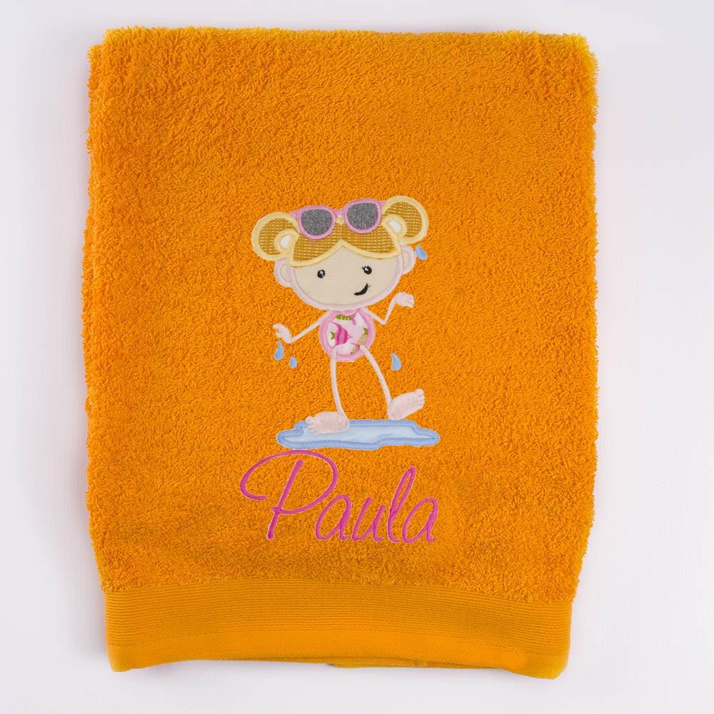 Toalla Personalizada Niña Verano PLaya Nanetes