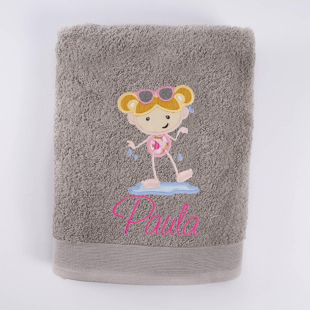 Toalla Personalizada Niña Verano PLaya Nanetes