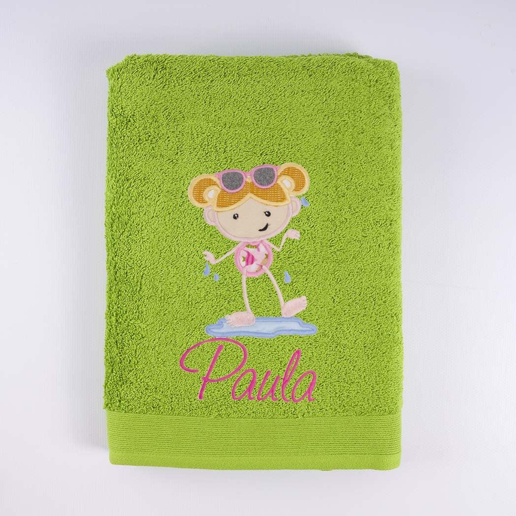 Toalla Personalizada Niña Verano PLaya Nanetes