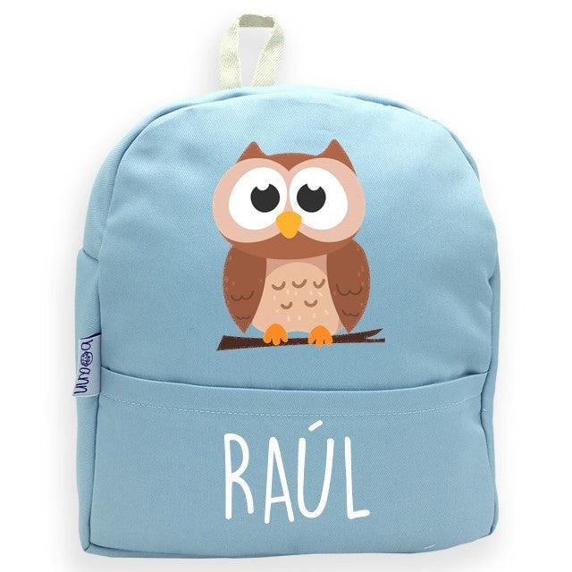 Mochila Personalizada Infantil Buho con Nombre Boann - Nanetes #
