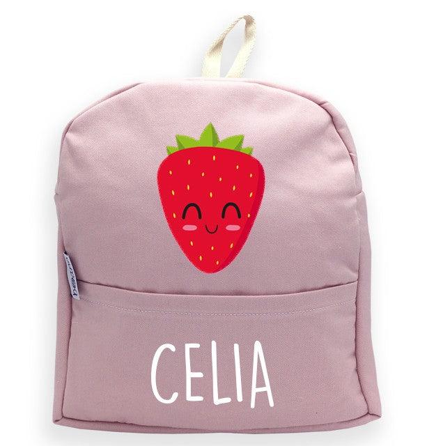 Mochila Personalizada Infantil Fresa con Nombre Boann - Nanetes #