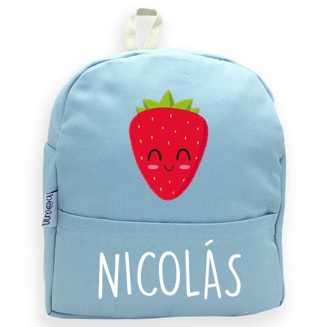 Mochila Personalizada Infantil Fresa con Nombre Boann - Nanetes #