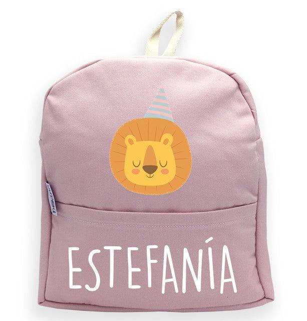 Mochila Personalizada Infantil Leon con Nombre Boann - Nanetes #
