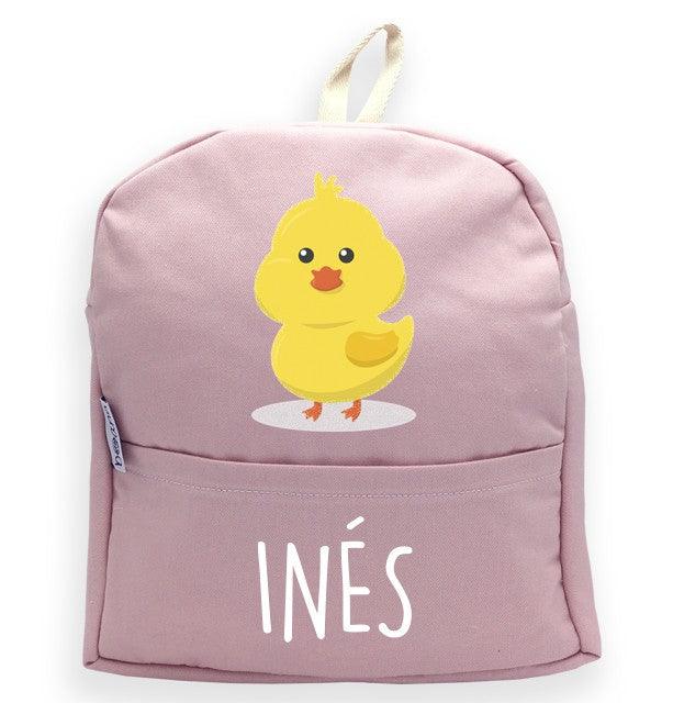 Mochila Personalizada Infantil Pollito con Nombre Boann - Nanetes #