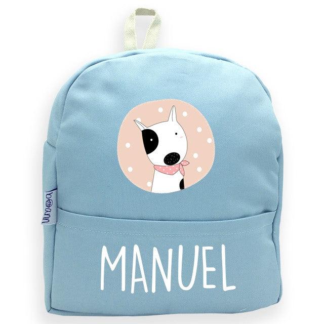 Mochila Personalizada Infantil Perro Nombre Boann - Nanetes #