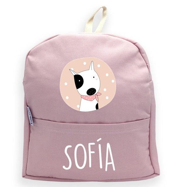 Mochila Personalizada Infantil Perro Nombre Boann - Nanetes #