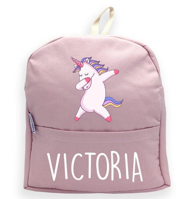 Mochila Personalizada Infantil Unicornio Bailando Nombre Boann - Nanetes #