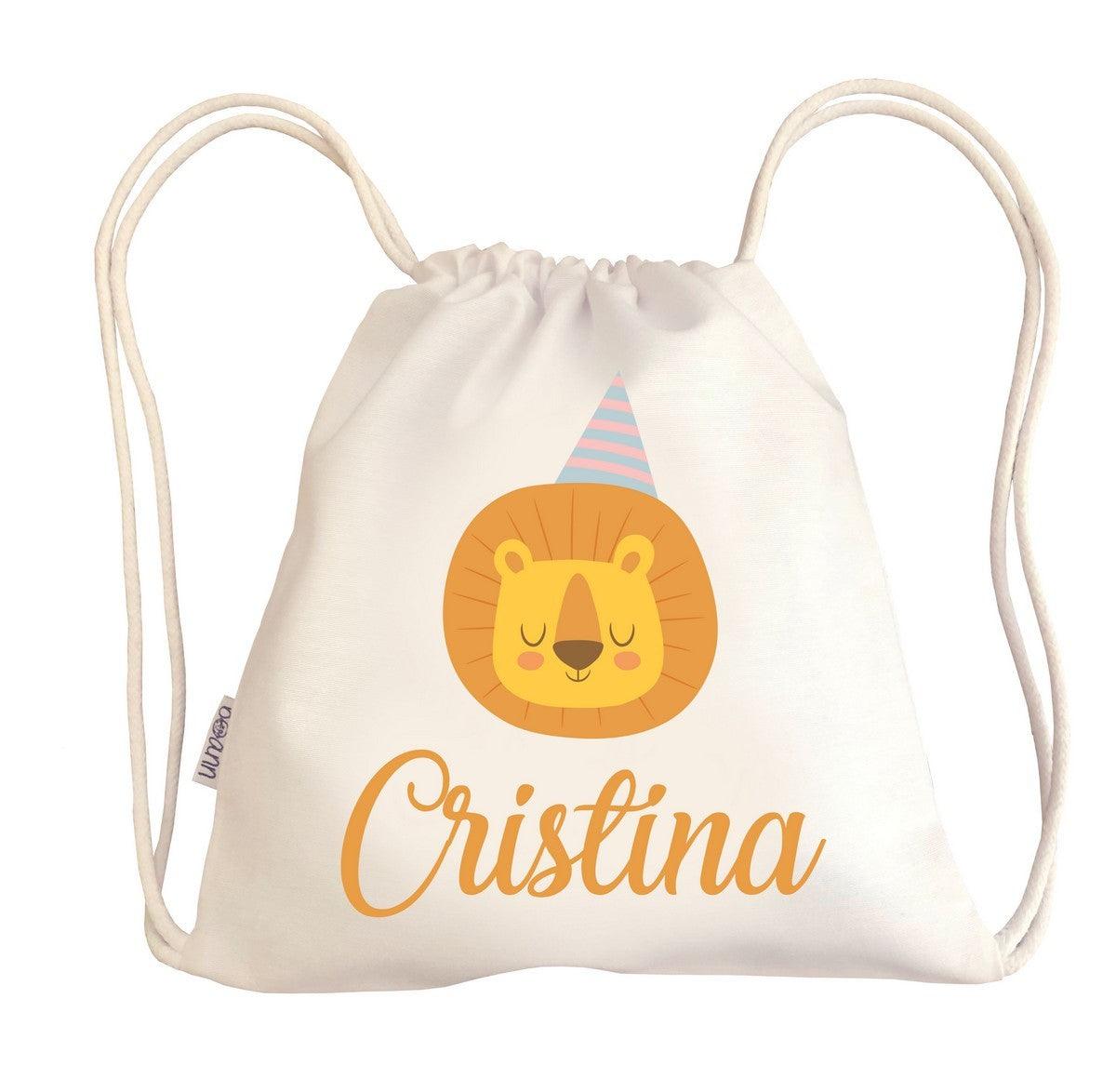 Bolsa Tela Niños Petate Personalizado León con Nombre Boann - Nanetes #