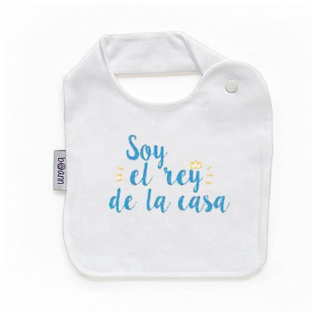 Babero Bebé Divertido Soy el Rey de la Casa Boann - Nanetes #