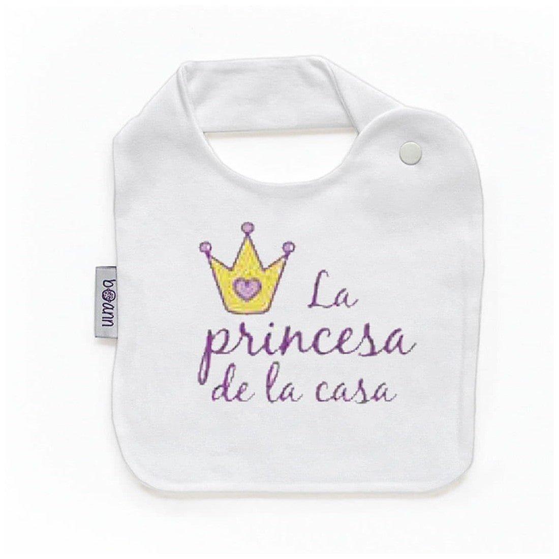 Babero Bebé Divertido La Princesa de la Casa Boann - Nanetes #