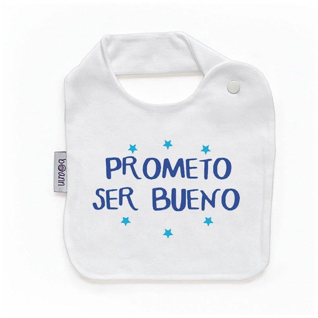 Babero Bebé Divertido Prometo ser Bueno Boann - Nanetes #