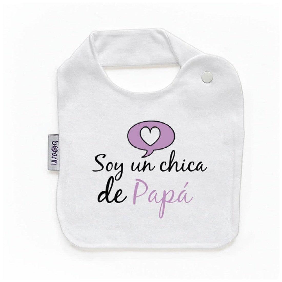 Babero Bebé Divertido Soy una Chica de Papá Boann - Nanetes #