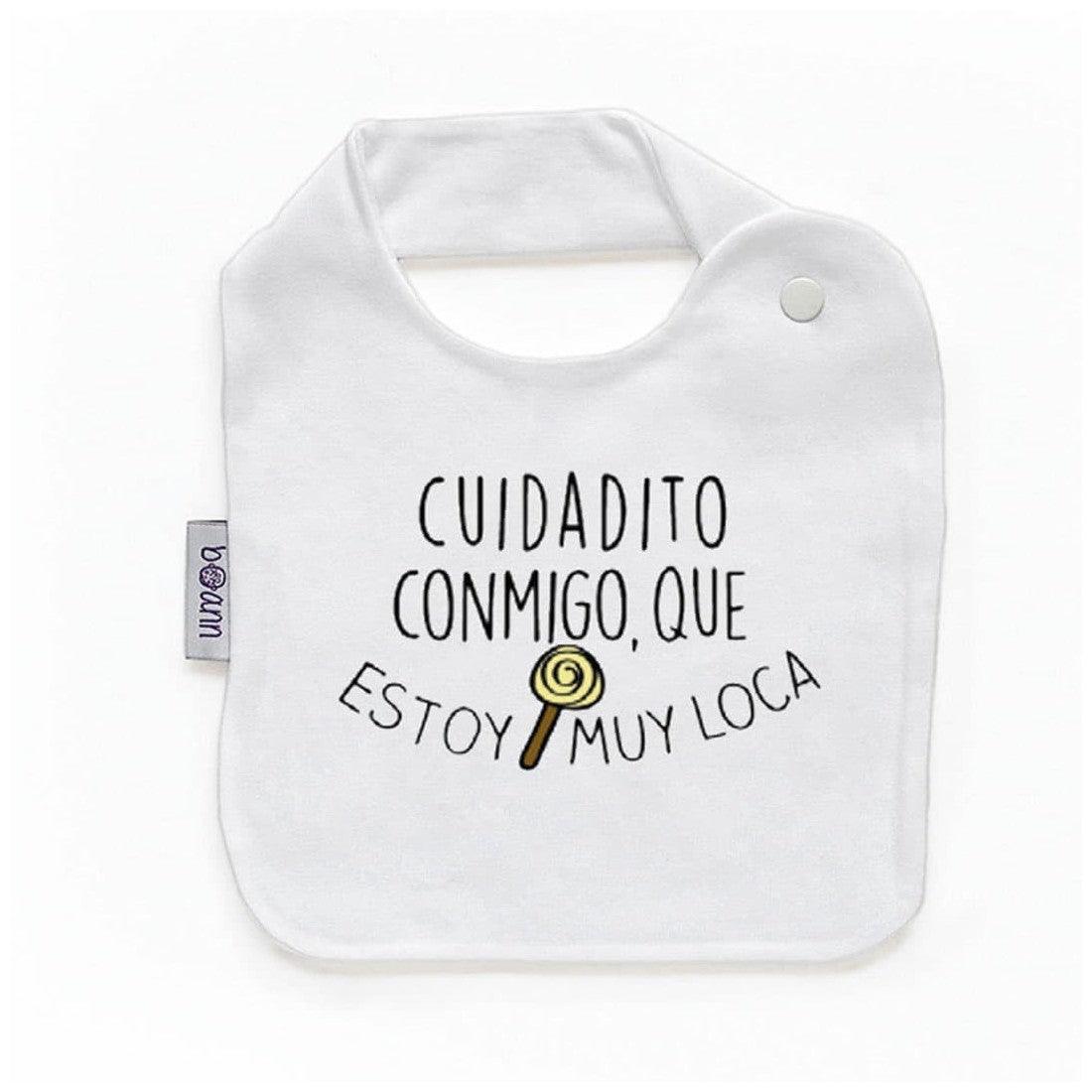 Babero Bebé Divertido Cuidado Conmigo Boann - Nanetes #