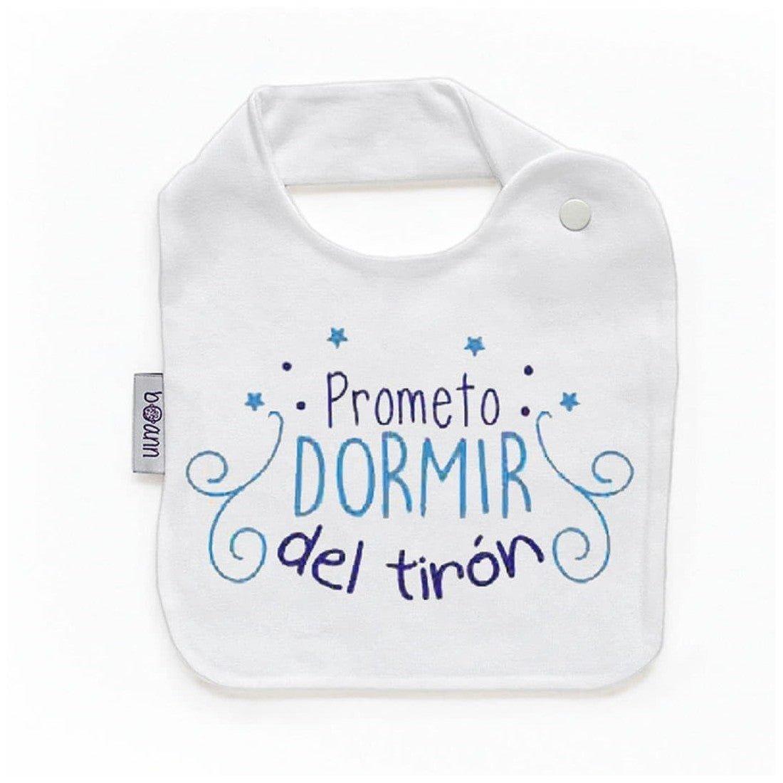 Babero Bebé Divertido Prometo Dormir Boann - Nanetes #