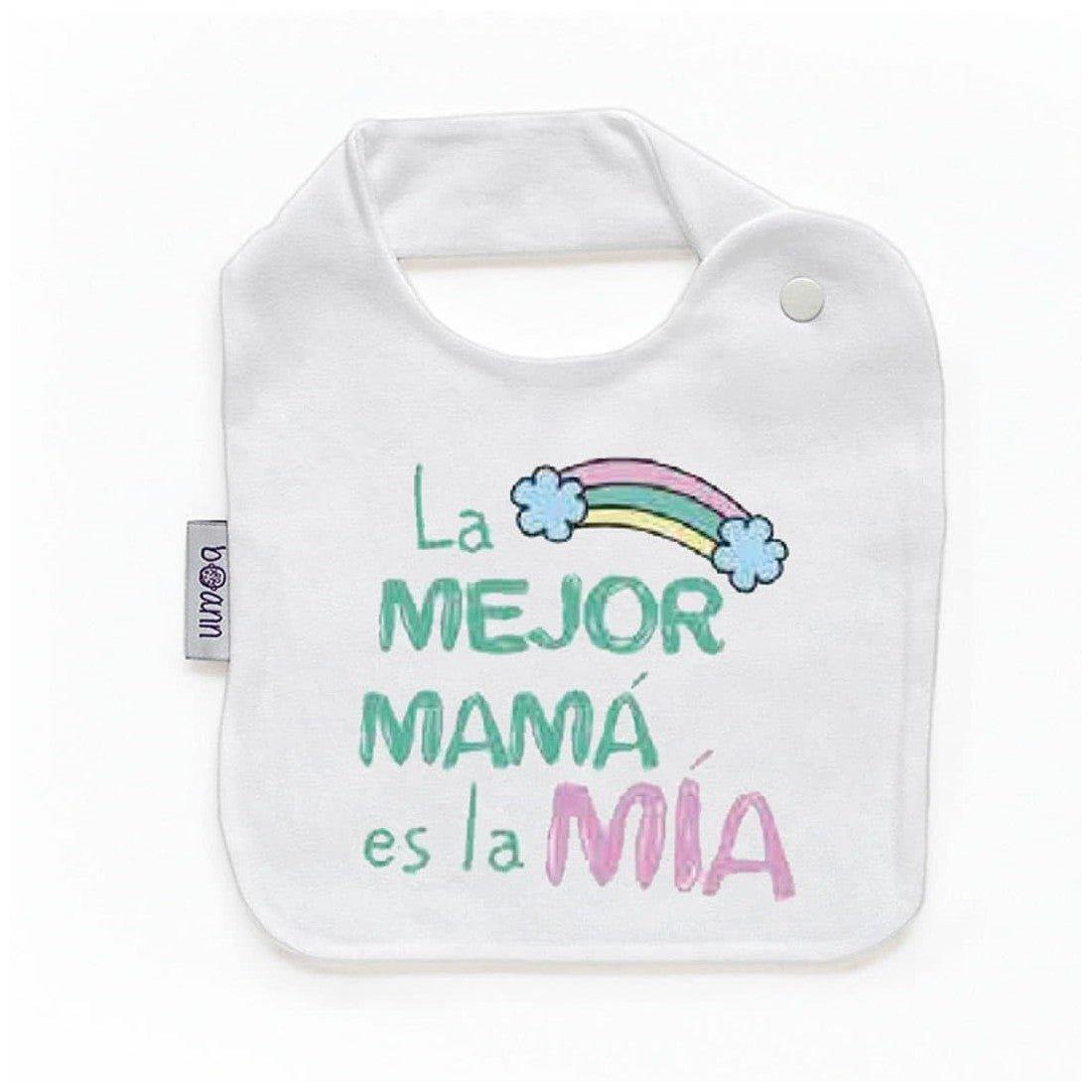 Babero Bebé Divertido La mejor Mamá la Mia Boann - Nanetes #