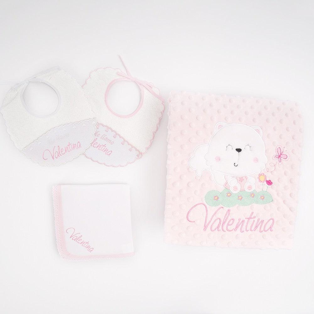 Cesta Regalo Bebe Personalizada Gatita Blanca Nanetes - Nanetes #
