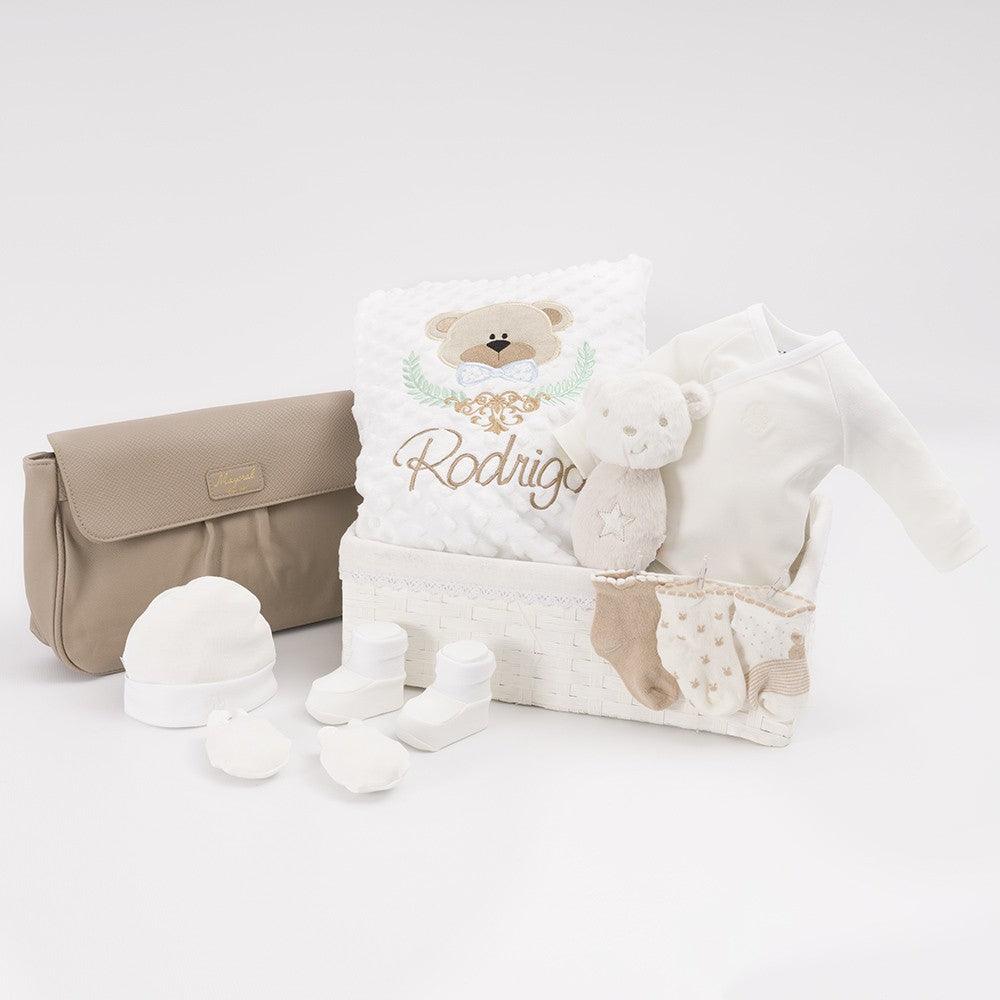 Cesta Regalo Bebe Personalizada Osito Neceser Nanetes - Nanetes #