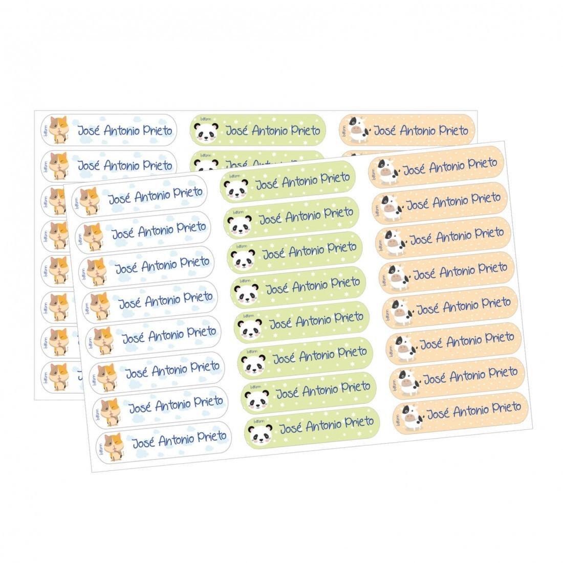 48 Etiquetas para Ropa Adhesivas Personalizadas Animales Boann - Nanetes #