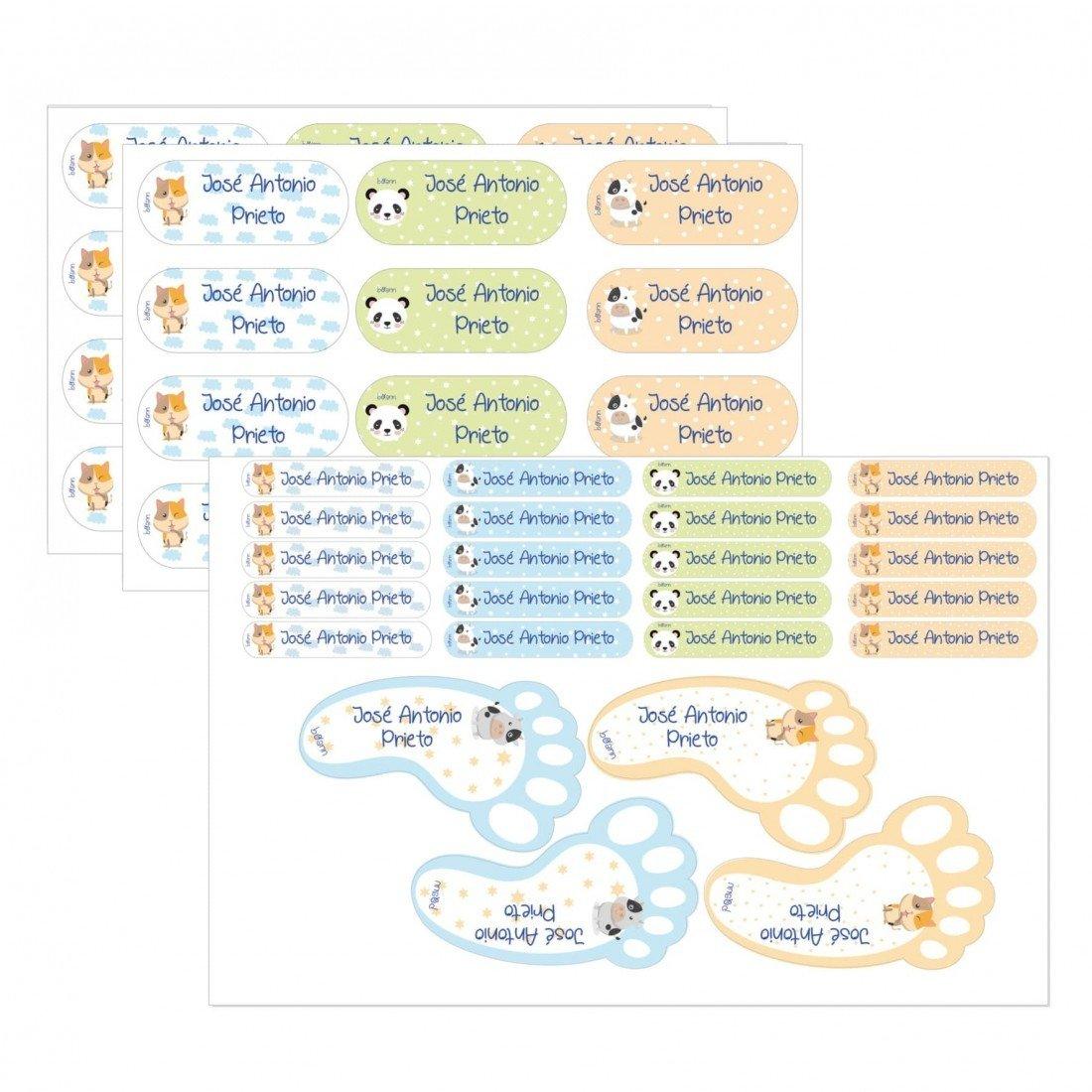 48 Etiquetas Multiusos Adhesivas Personalizadas Animales Boann - Nanetes #