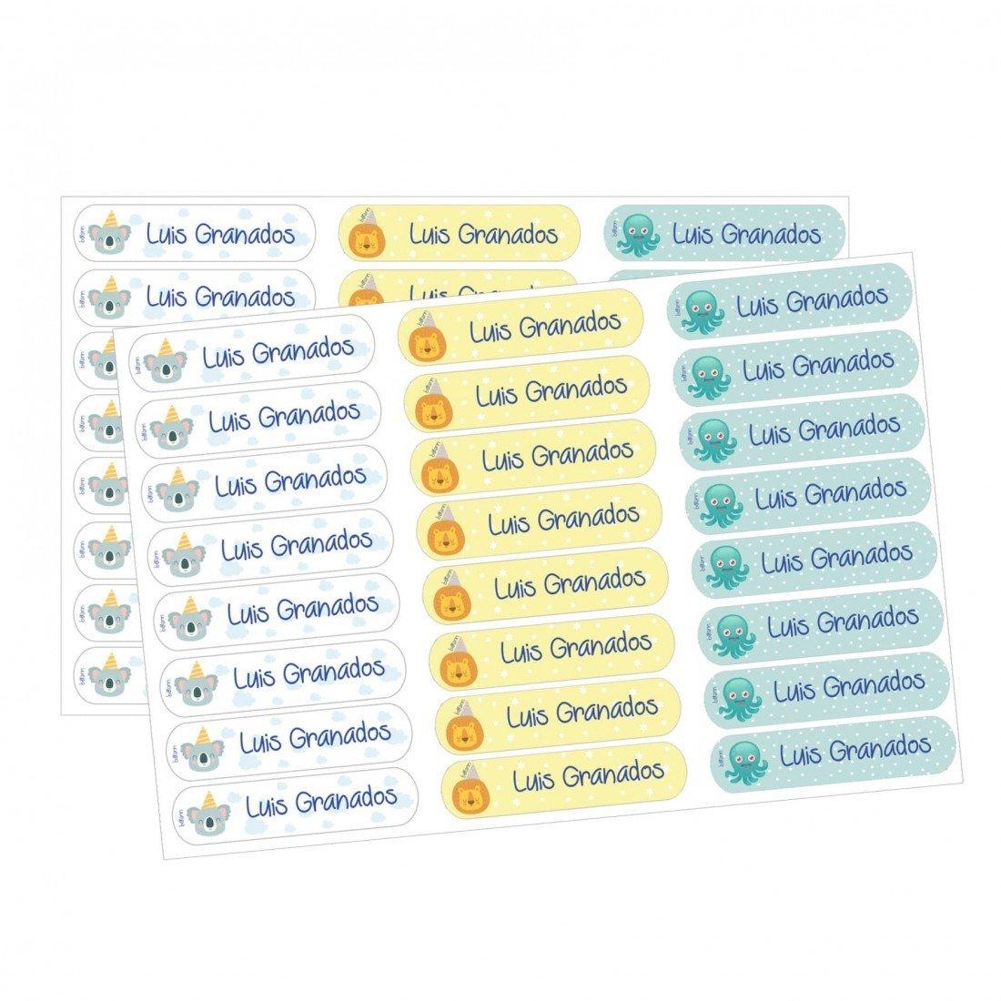 48 Etiquetas para Ropa Adhesivas Personalizadas Fiesta Boann - Nanetes #