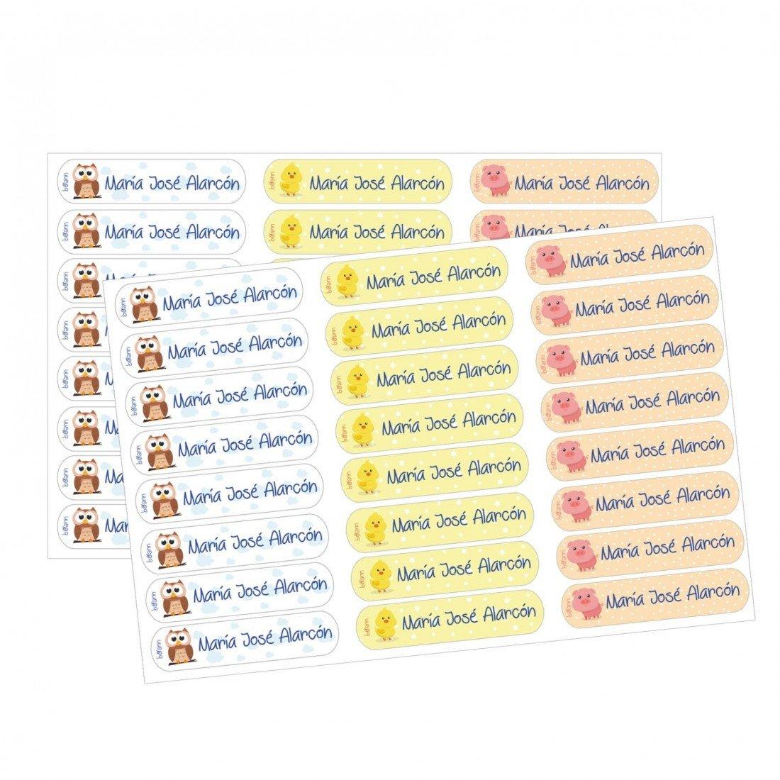 48 Etiquetas para Ropa Adhesivas Personalizadas Granja Boann - Nanetes #