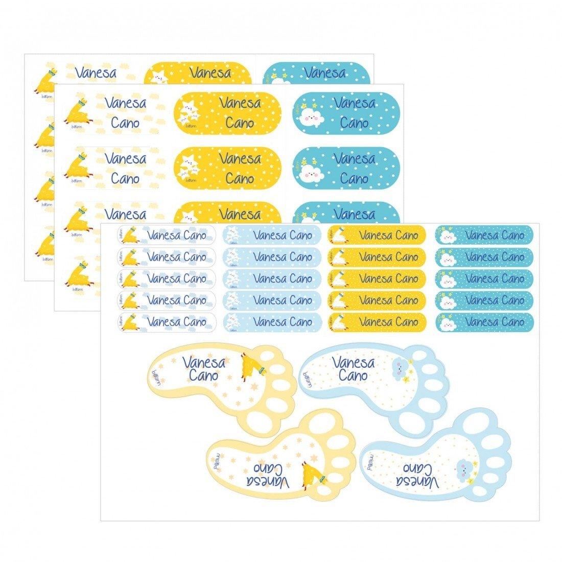 48 Etiquetas Multiusos Adhesivas Personalizadas Llama Boann - Nanetes #