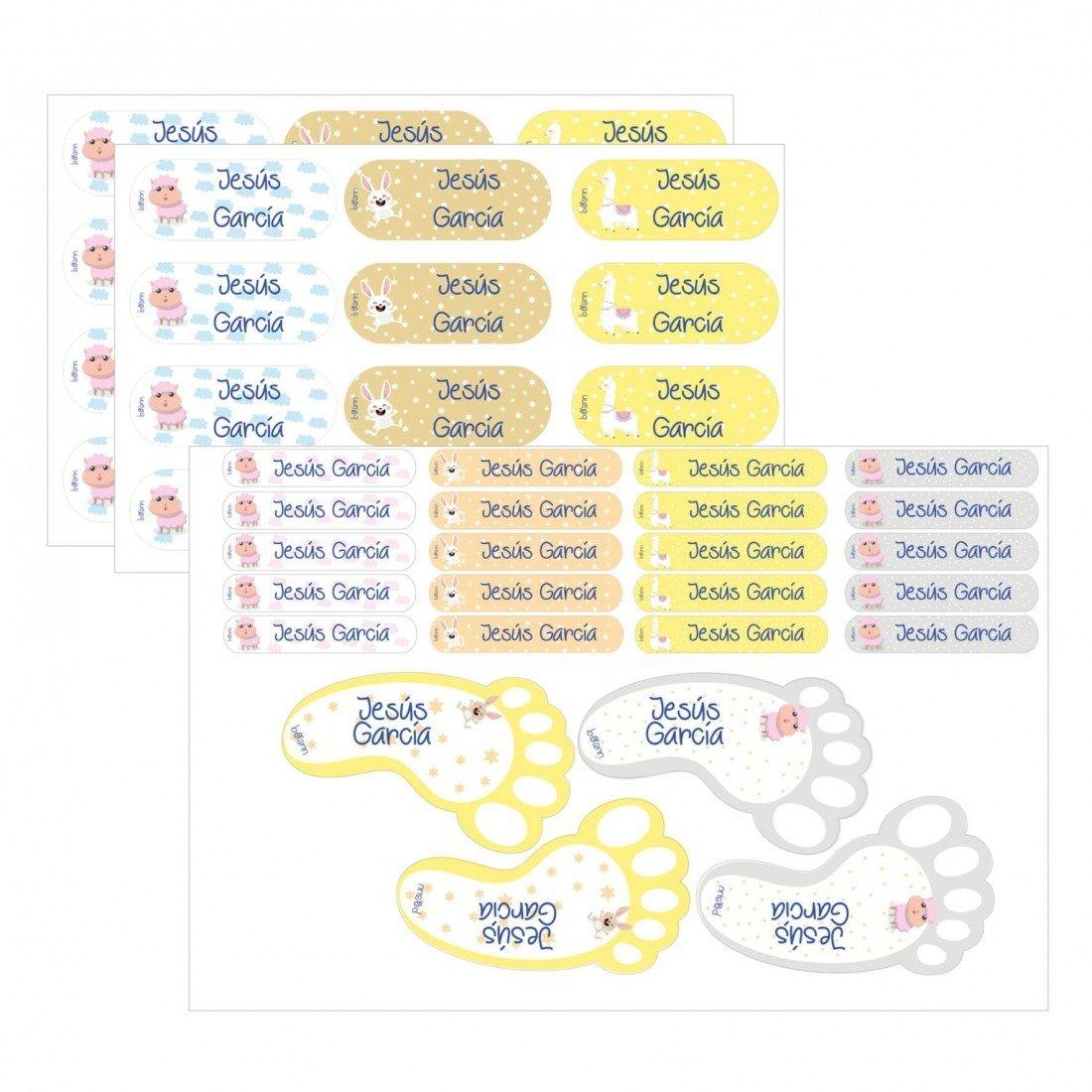 48 Etiquetas Multiusos Adhesivas Personalizadas Oveja Boann - Nanetes #
