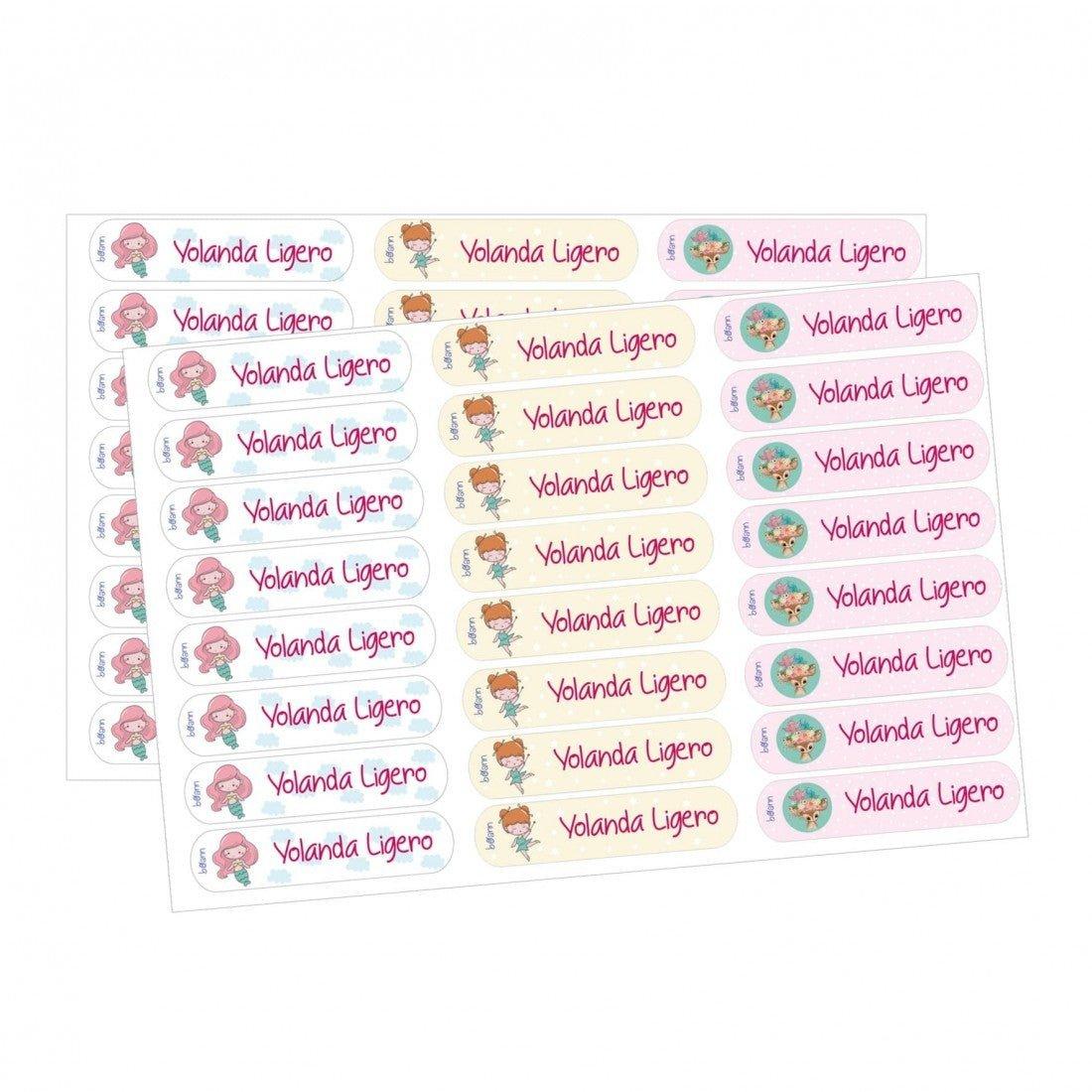 48 Etiquetas para Ropa Adhesivas Personalizadas Princesa Boann - Nanetes #