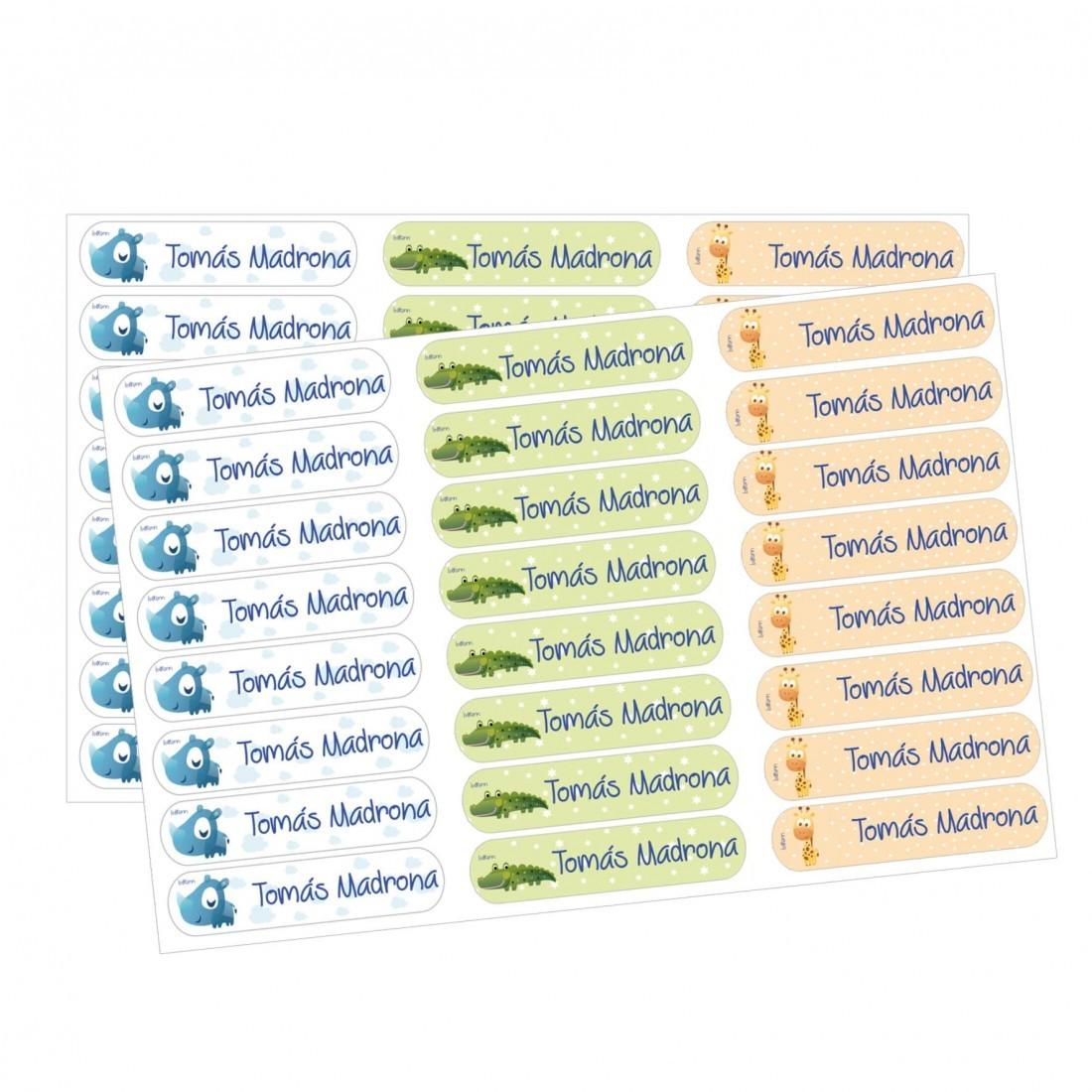 48 Etiquetas para Ropa Adhesivas Personalizadas Zoo Boann - Nanetes #