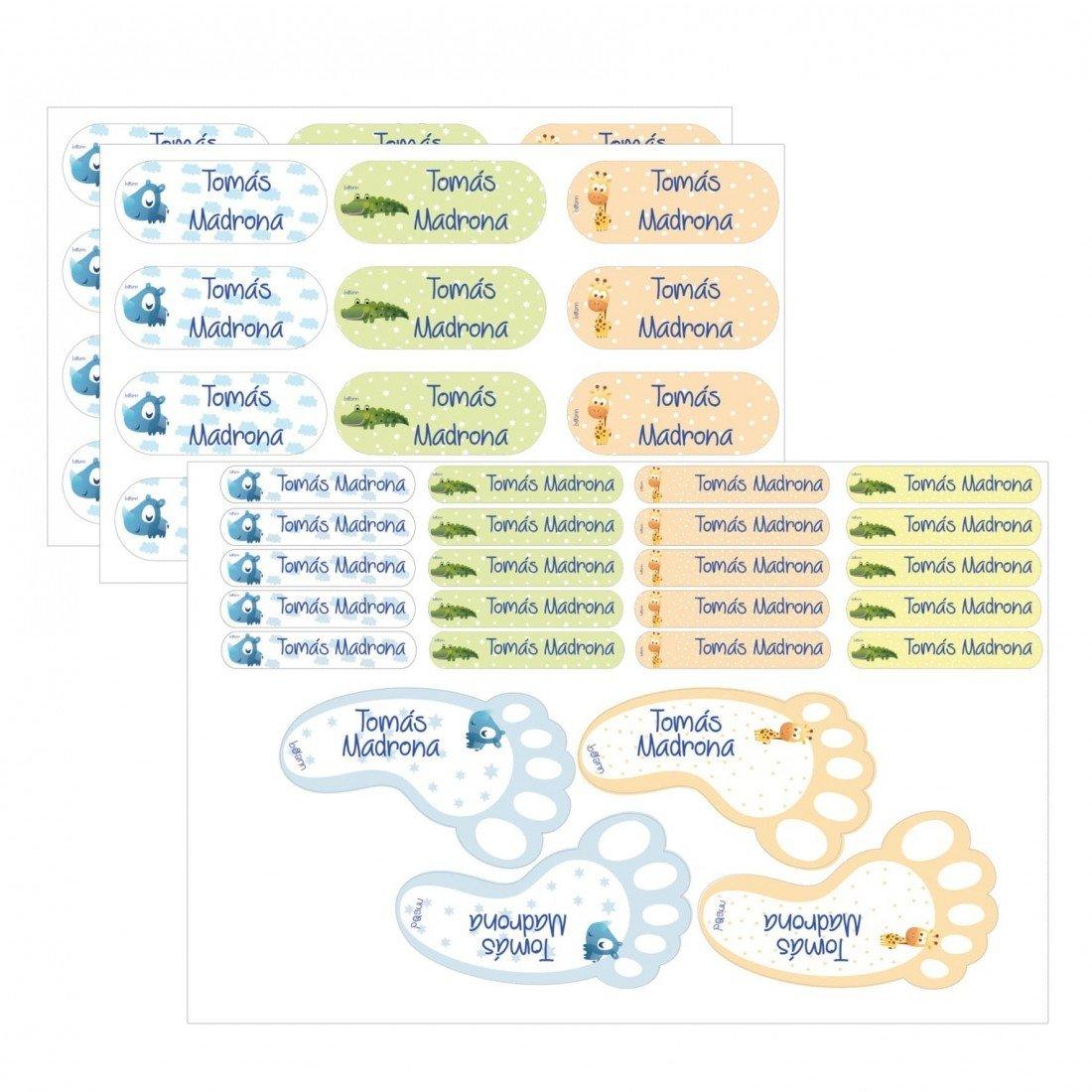 48 Etiquetas Multiusos Adhesivas Personalizadas Zoo Boann - Nanetes #