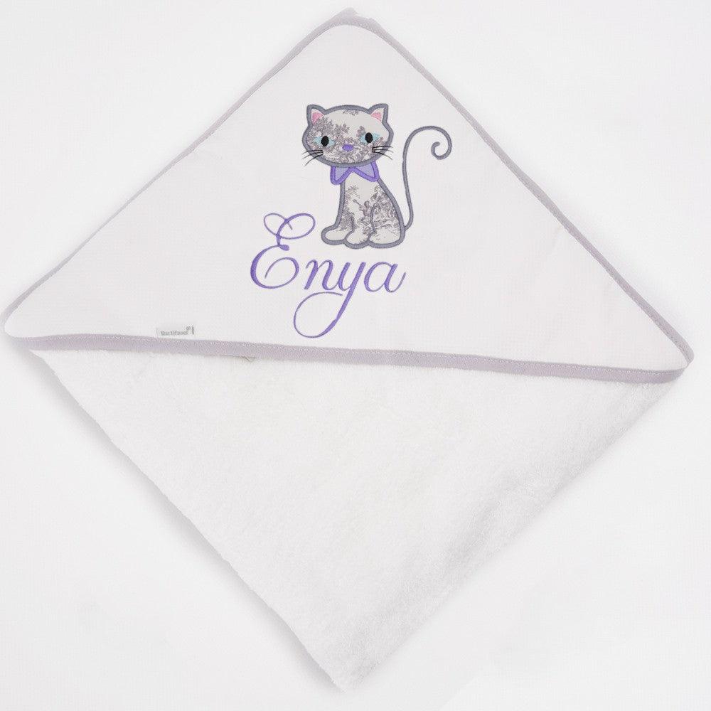 Capa de Baño Bebé Personalizada Gatita Toile Nanetes - Nanetes #