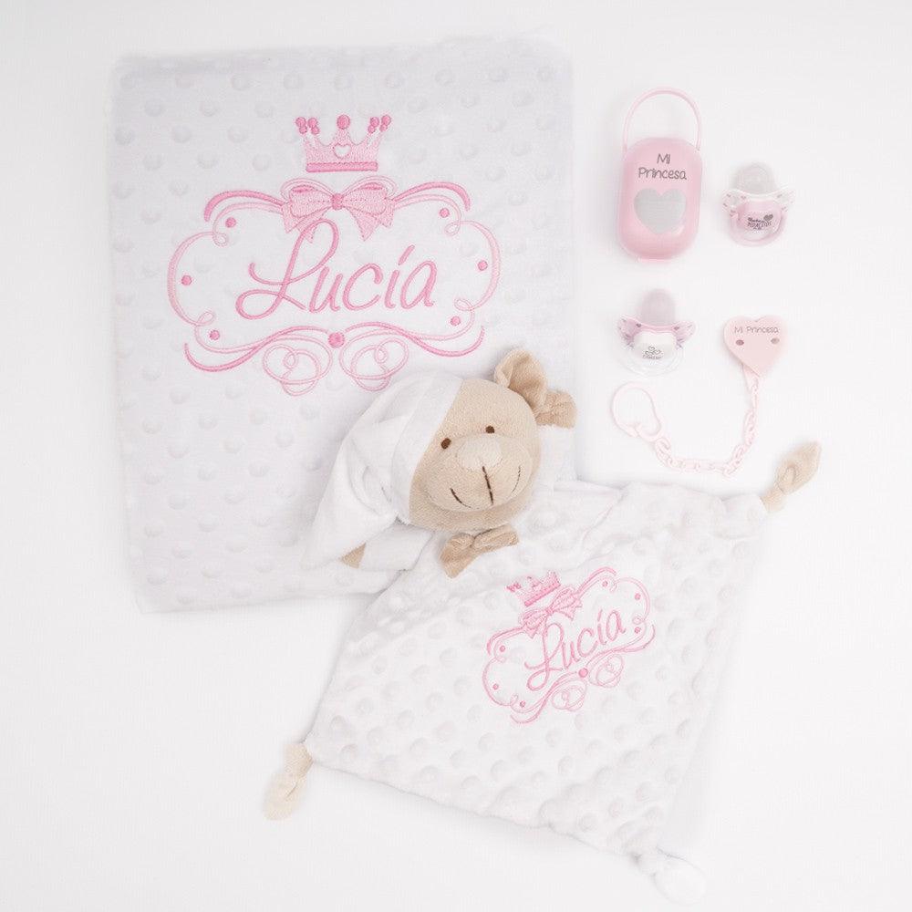 Cesta Regalo Recien Nacida Bebé Princesa Chupetes Nanetes - Nanetes #