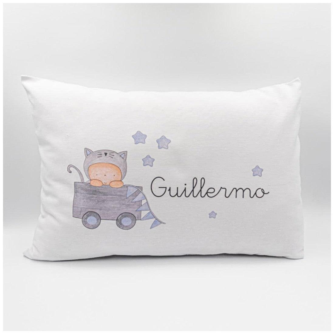 Cojín Personalizado Infantil Carrito Azul Boann - Nanetes #