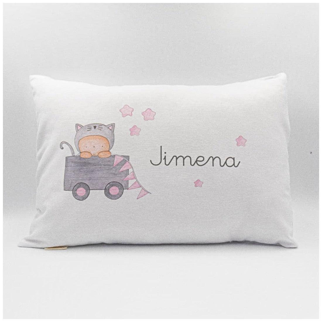 Cojín Personalizado Infantil Carrito Rosa Boann - Nanetes #