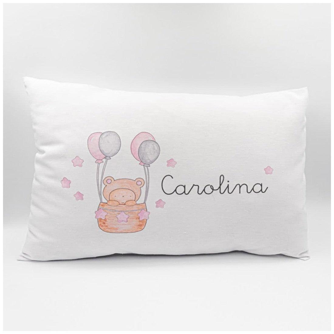 Cojín Personalizado Infantil Globo Rosa Boann - Nanetes #