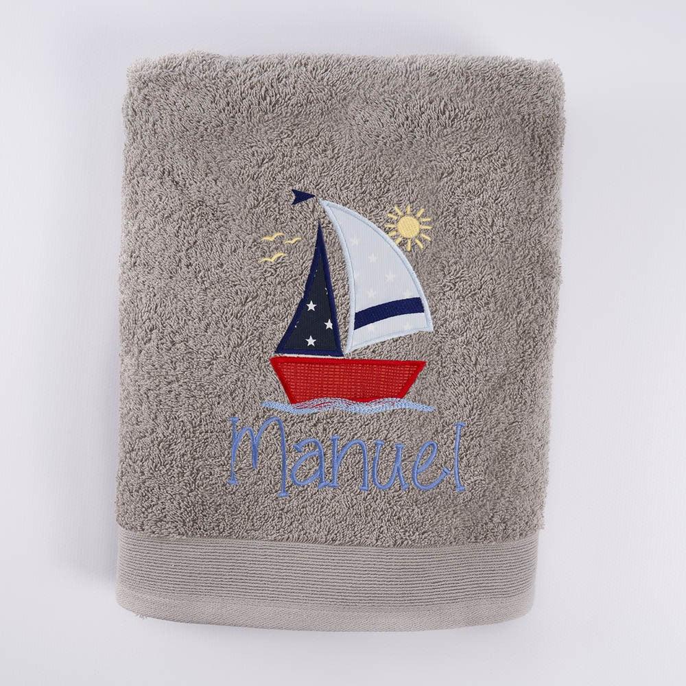 Toalla Personalizada Bordada Nautica Barco Nanetes - Nanetes #